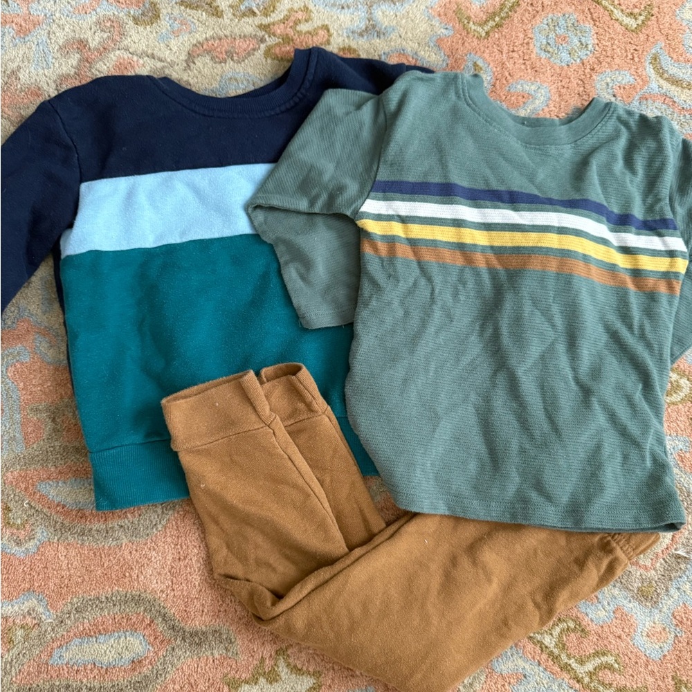 Kid’s outfit! Boys Striped Long Sleeve Shirts Set/Lot